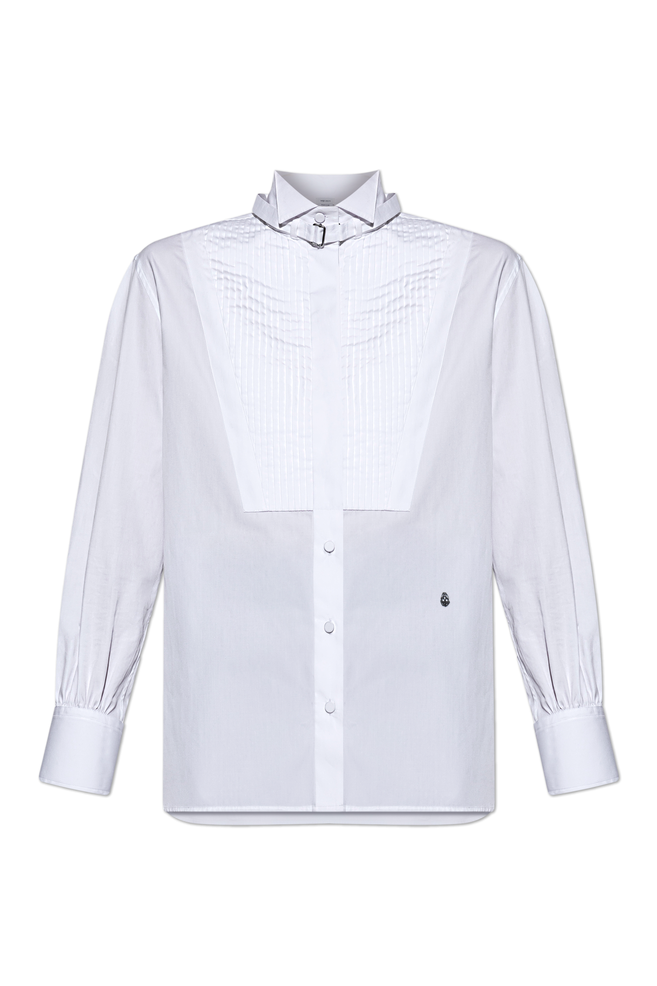 ALEXANDER MCQUEEN フリツシャツ長袖 830388QAABS 9000 Alexander McQueen Shirt with a stand-up collar | Women's